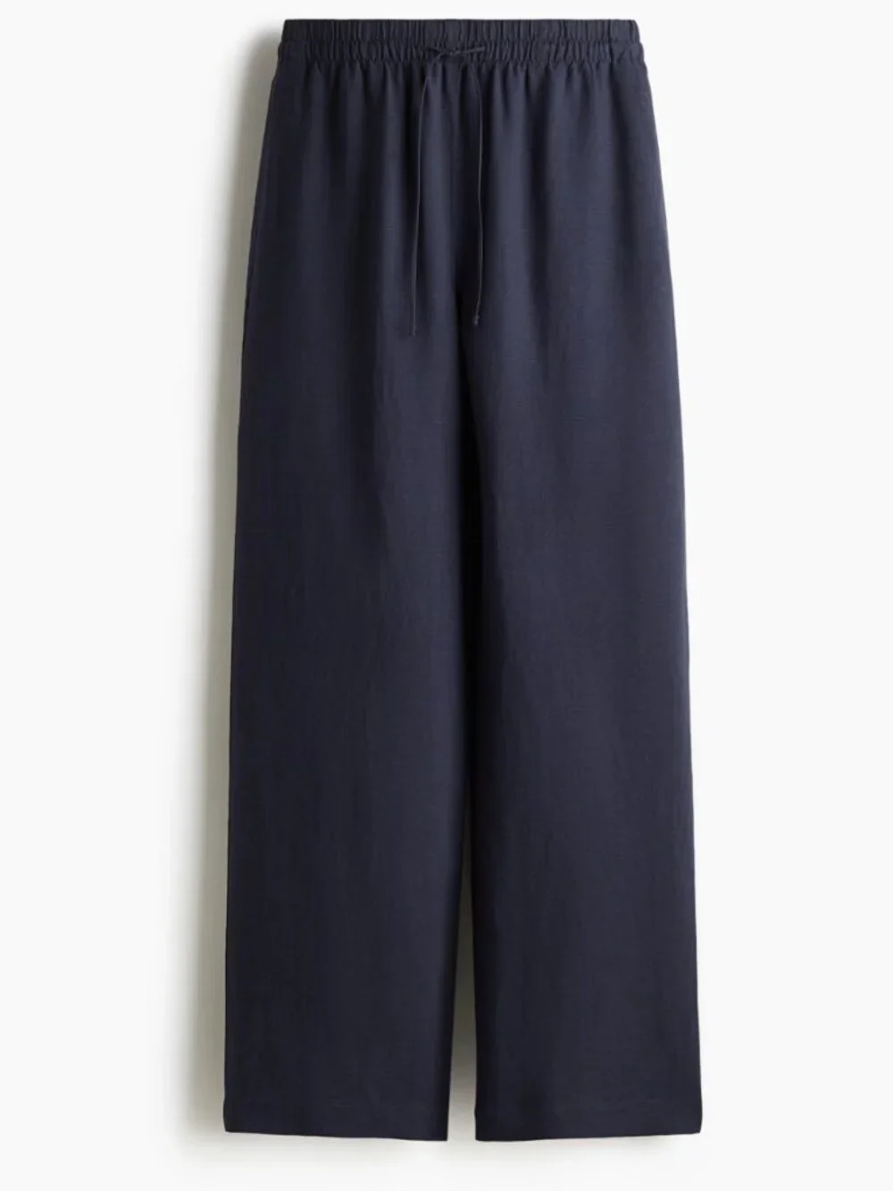 H&M Linen-Blend Pants Navy Size: XX-Small NWT